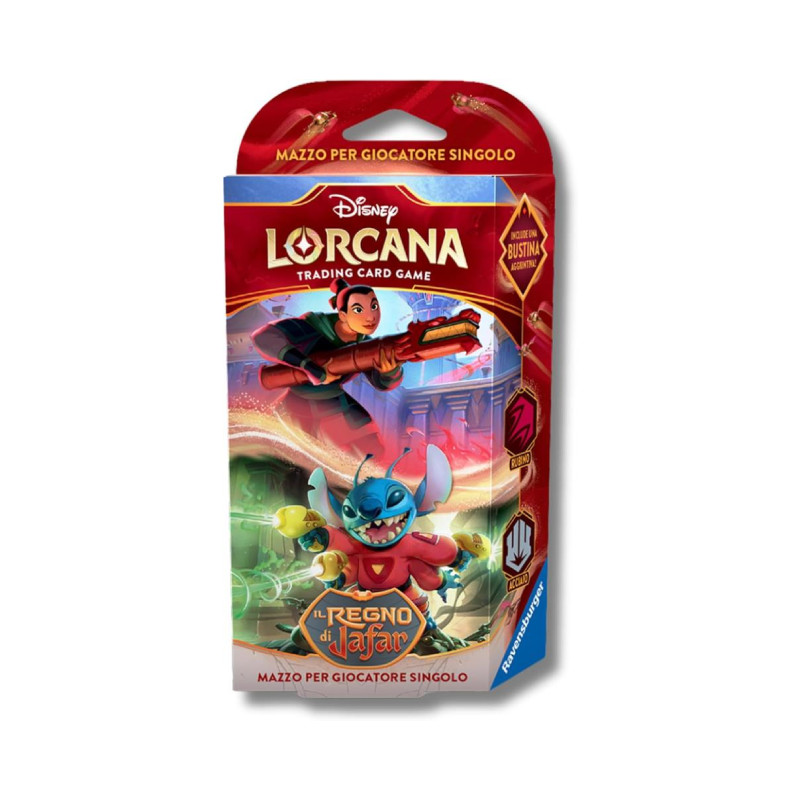 Disney Lorcana Il Regno di Jafar Starter Deck Rubino e Acciaio